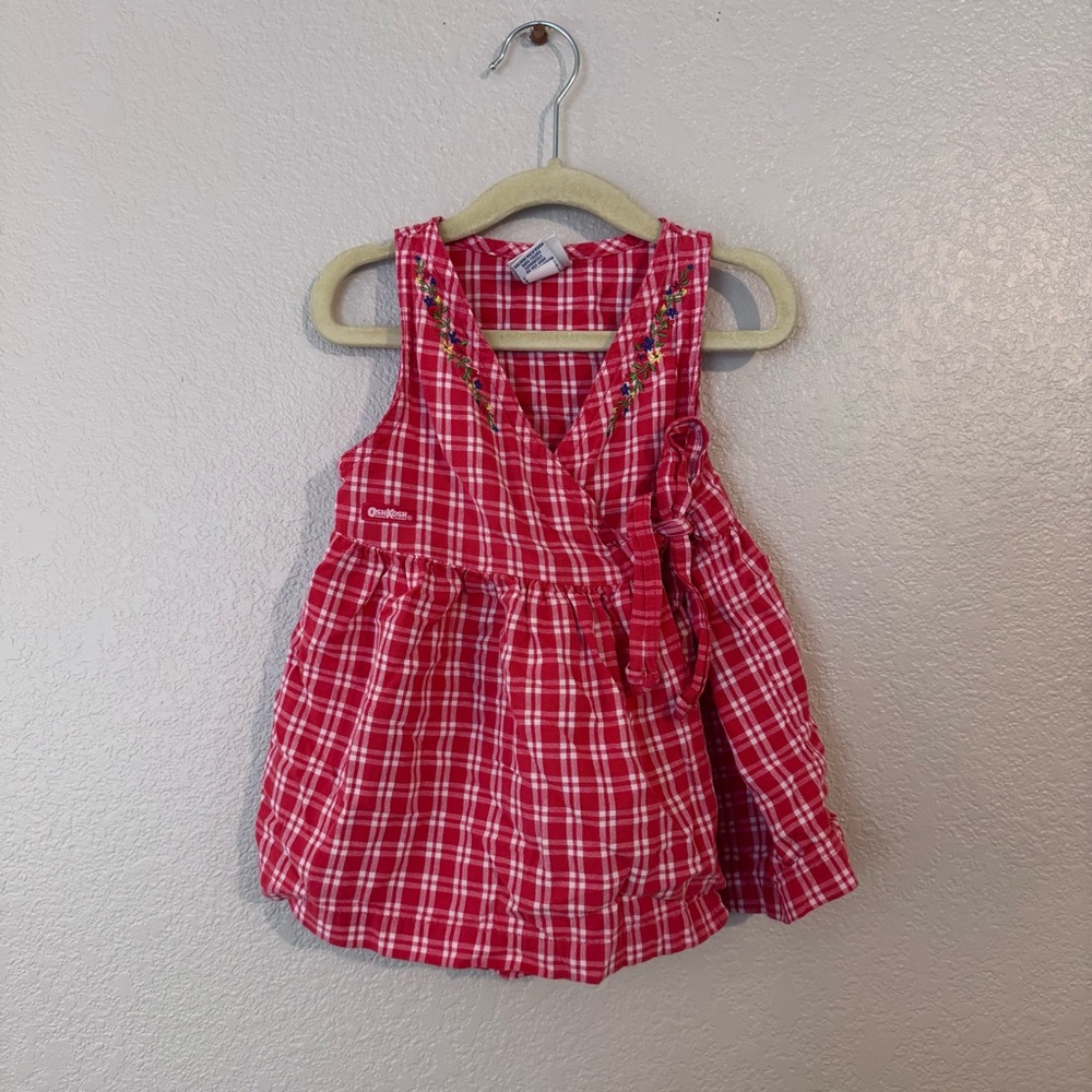 OshKosh B'Gosh‎ Vintage Red Gingham Wrap Dress